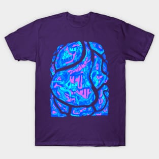 Blue Abstract Wave of Thoughts No 3 T-Shirt